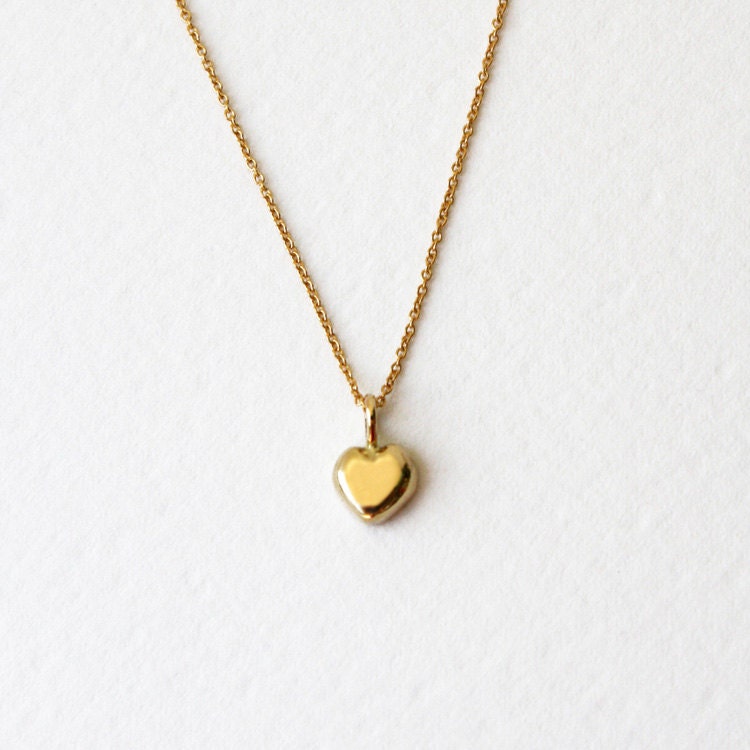 Small Heart Necklace Gold Heart 