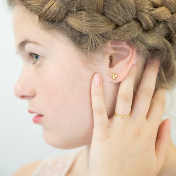 Gold nugget ring, 14k Yellow Gold ring, Solid Gold ring, Gold ring for woman, Dainty Gold ring, Delicate Gold ring, Tiny Gold Ring