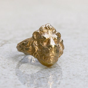 Lion Gold Ring, Lion Ring, Zodiac Ring, Gold Lion Ring, Pinky Ring, Lion Ring Men, Mens Gold Ring, Solid Gold Ring, Massiver Goldring image 4