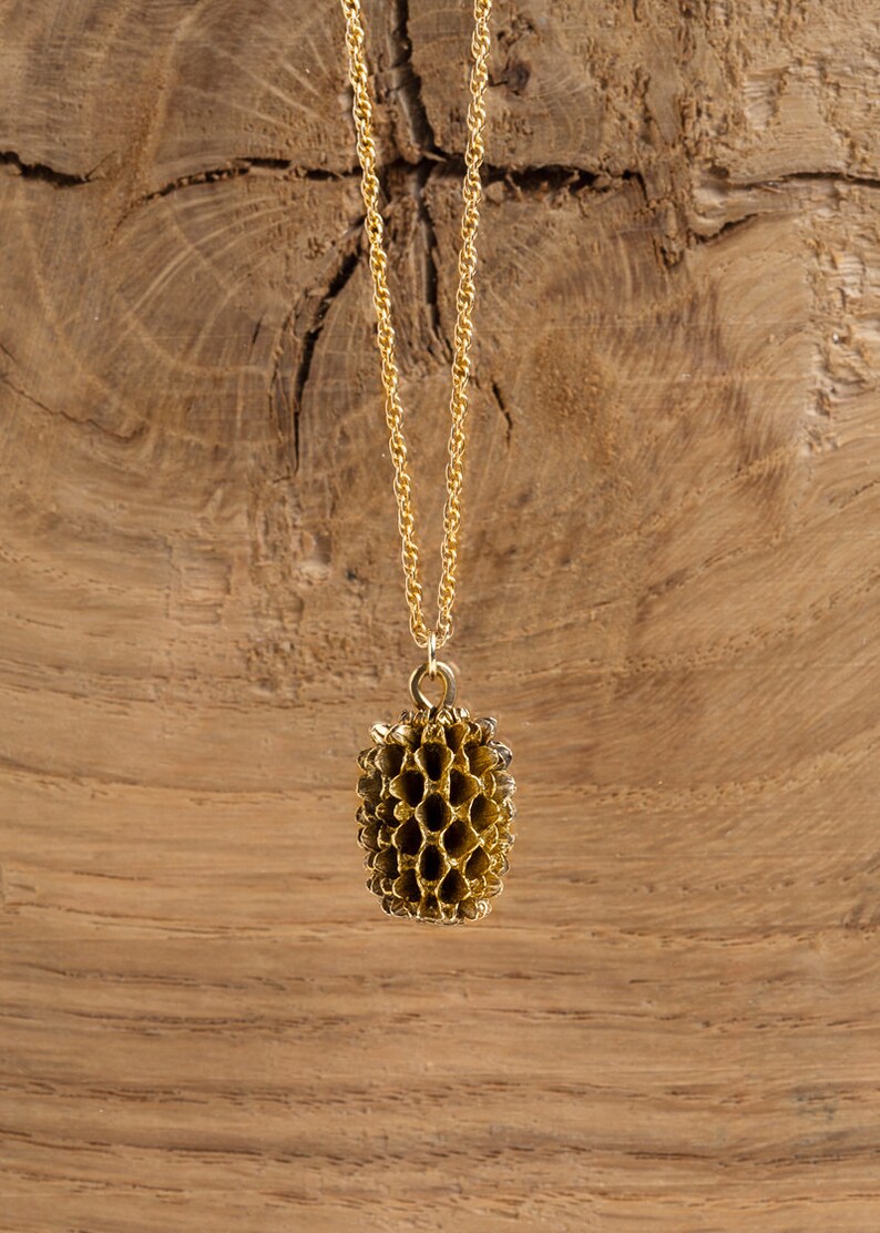 Gold Pendant Necklace, Natural Jewelry, Statement Necklace, Botanical ...