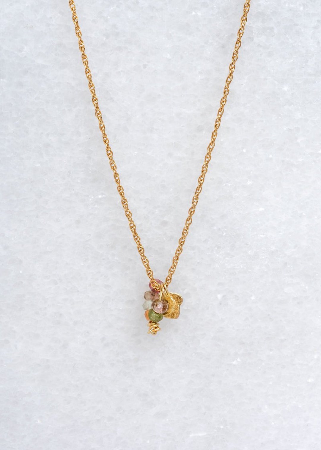 READY TO SHIP Dainty Gold Necklace Hammered Gold Solid Gold Etsy