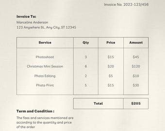 Editable Startup Invoice Template | Canva Business Design (Digital Download)