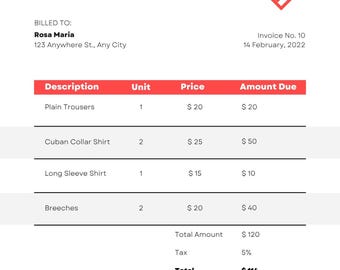 Editable Invoice Template | Modern Canva Business Form (Digital Download)