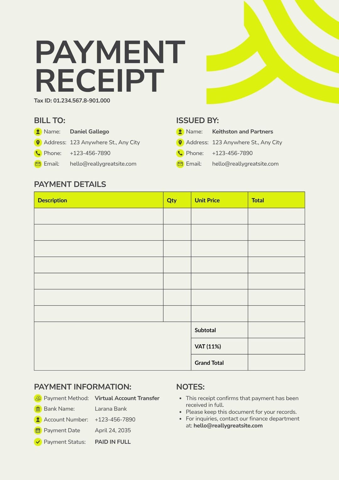 Accounting Invoice Template | Editable Canva Billing Form | Bookkeeping ...