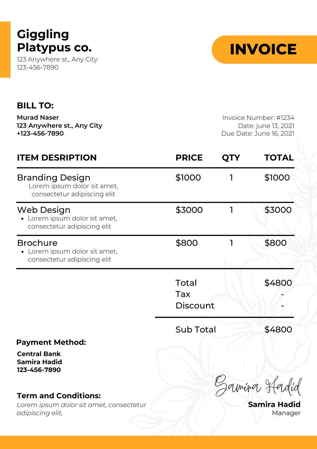 E-commerce Invoice Template | Editable Canva Business Design ...
