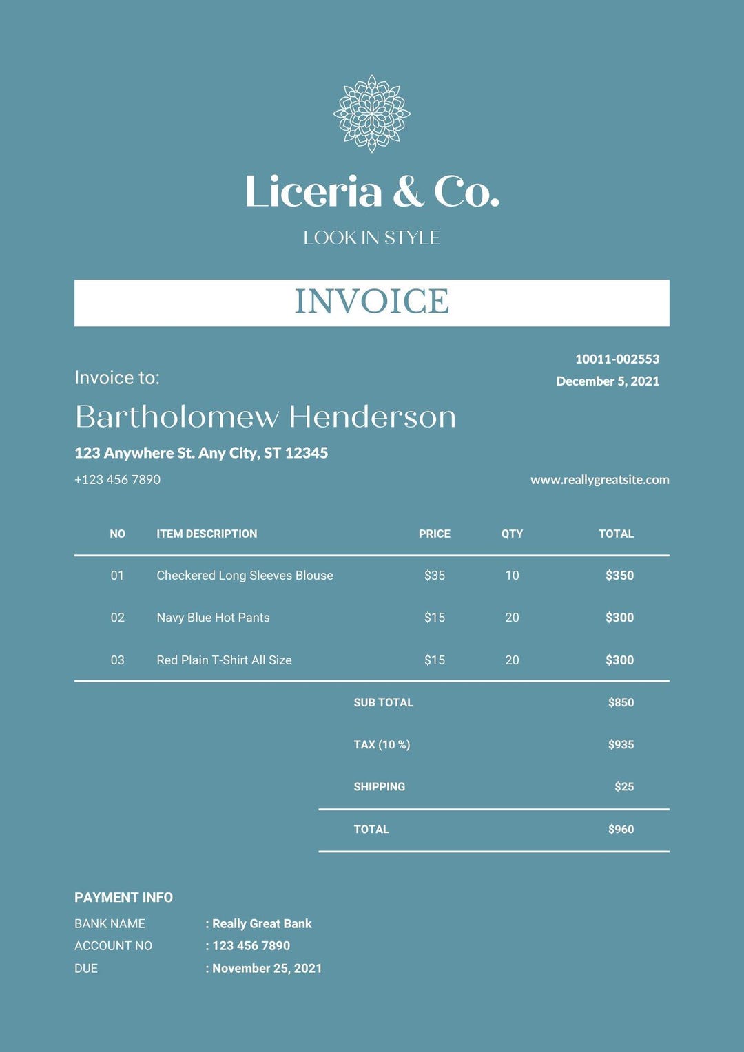 Printable Invi Minimalist Invoice Template | Simple Editable Canva Invoice | Modern ...