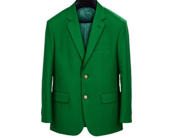 Chaqueta de golf verde de torneo hecha a mano: Blazer con logotipo personalizado