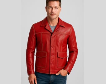 タイラー・ダーデン ファイトクラブ レザージャケット：レトロな映画