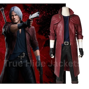 Trench DMC 5 Dante en cuir : cosplay Devil May Cry, fait main