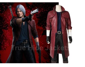 DMC 5 Dante Leather Trench Coat: Devil May Cry Cosplay, Handmade