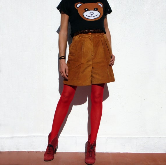 Leather shorts suede shorts brown leather shorts t