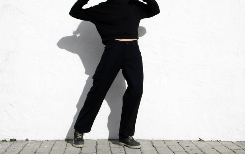 Versace pants navy pants wide leg pants sports pants active wear pants 90s rave pants hiking pants wool pants festival pants outdoor pants