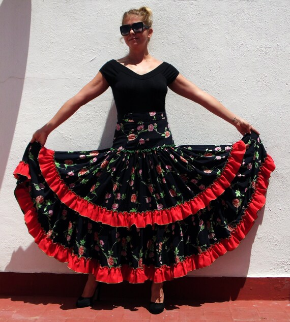 Flamenco Skirt Spanish Skirt Senorita 