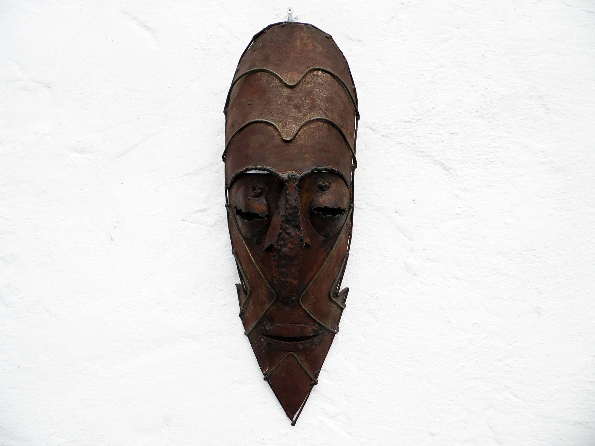 Metal mask handmade mask unique art unique mask metal art Etsy