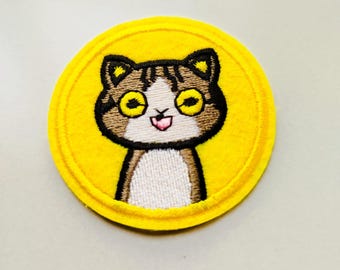 Anime Katze Aufnäher: Gesticktes Bügelbild Cartoon Kätzchen