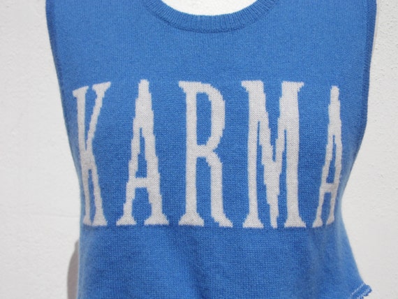 Karma top karma blouse knit top crop top summer t… - image 3