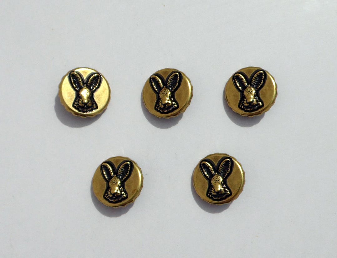 Metal Rabbit Buttons: Alice in Wonderland Style, Set of 5 (2.5cm) - Etsy