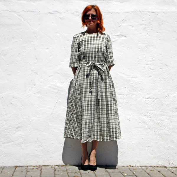 Maxi plaid dress maxi check dress maxi shirt dress maxi cotton dress elegant cotton dress maxi summer dress trapeze dress relaxed dress