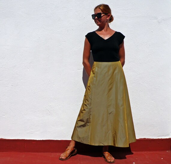 Metallic skirt maxi evening skirt maxi formal skir