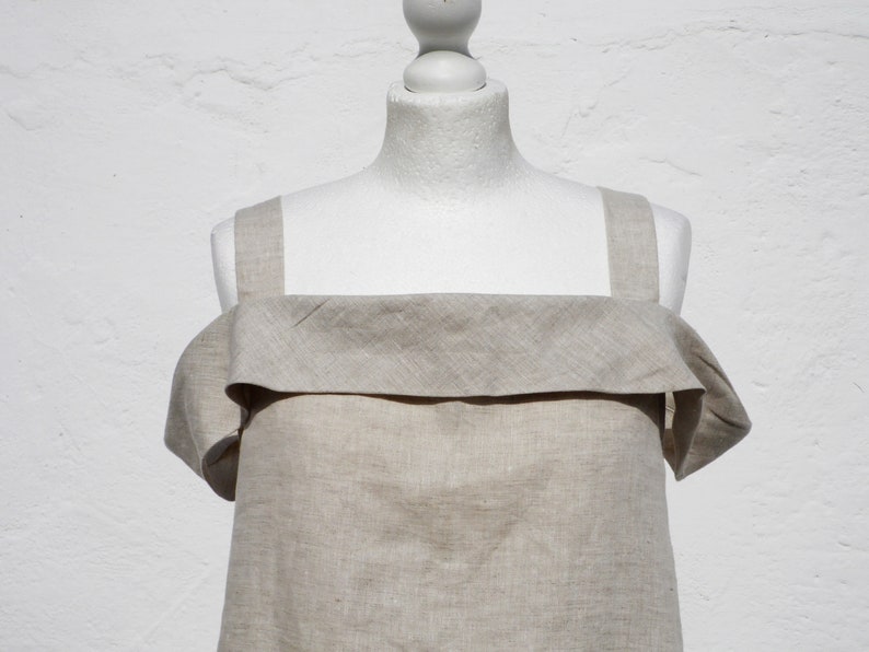 Linen blouse linen top elegant linen top sleeveless linen top summer linen top