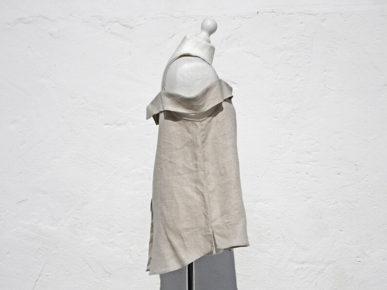 Linen blouse linen top elegant linen top sleeveless linen top summer linen top