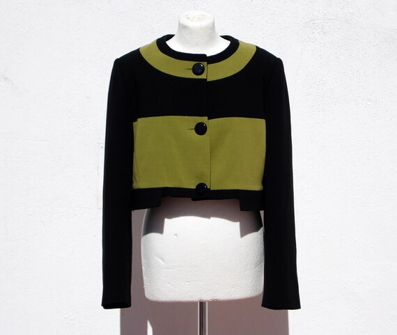 80s Does 60s Color Block Jacket: Mod Crop Jacket - image 1