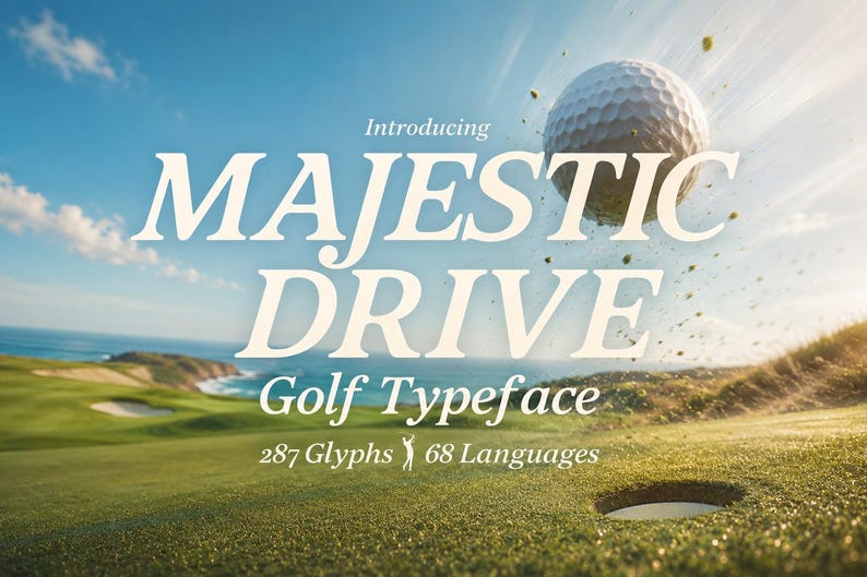 Luxury Golf Font, Elegant Handwritten Script Typeface for Club Branding ...