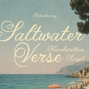 Handgeschriebene Küstenschrift | Rustikale Sommerhandschrift (Instant Download)