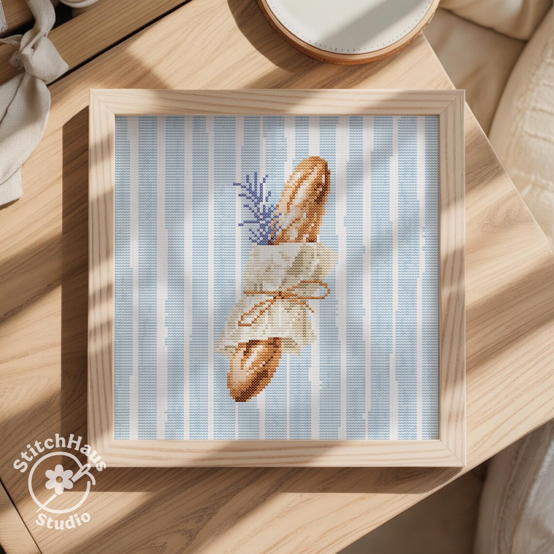 Baguette Cross Stitch Pattern PDF | French Bread Embroidery Design ...