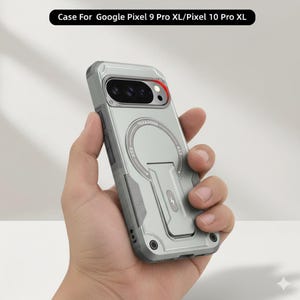 Heavy-Duty Magnetic Armor Case for Google Pixel – MagSafe Compatible, Built-in Stand
