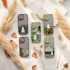 Ghost schokbestendige iPhone-hoes, beschermende achterkant voor iPhone 11-17 Pro Max, Mini