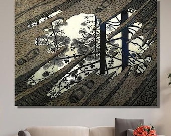 Escher Puddle Canvas Print: Abstract Home Wall Decor Canvas or Wallpaper (Digital Download)