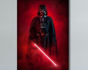 Darth Vader Star Wars Canvas Wall Art | Midnight Sith Lord Print ( Digital File )