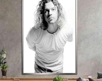Michael Hutchence Canvas Print: Black & White Music Wall Art, ( Digital File )