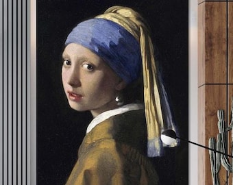 Vermeer's Girl With a Pearl Earring Canvas Print: Fine Art Reproduction ( Digital File )