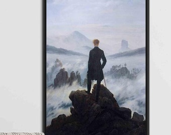Wanderer Above the Sea of Fog Canvas Art, Caspar David Friedrich (Digital File )