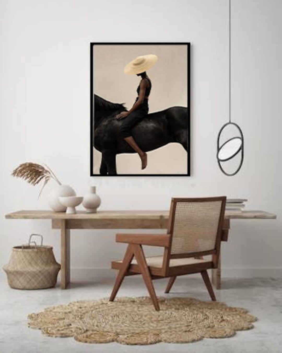 Woman Riding Horse Art Print, Modern Wall Decor (digital Download) - Etsy