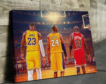 Basketball Legends Canvas Art, Gym Wall Decor (Digital Download)