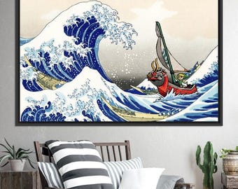 Zelda Windwaker Wave Kanagawa Art Print (Digital Download)