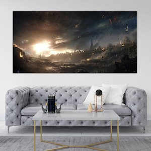 Avengers Endgame Captain America vs Thanos Army Canvas Wall Art, Avengers Endgame Poster Art Print,Avengers Endgame Print, Digital File Art