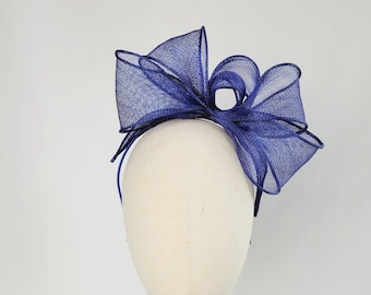 Royal Blue Wedding Fascinator, Mother of the Bride Fascinator, Mother of the Groom Fascinator, Feather Free Fascinator