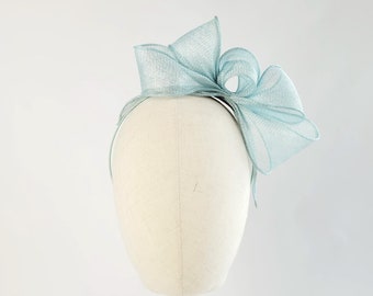 Aqua Blue Wedding Fascinator, Mother of the Bride Fascinator, Mother of the Groom Fascinator, Feather Free Fascinator