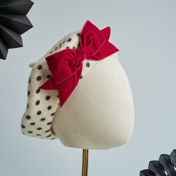 Hand felted Polka Dot Wool Hat Hand felted Polka Dot Wool Hat