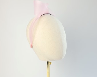 Pale Pink Minimalist Fascinator, Modern and Contemporary Occasion Headwear for Formal Events