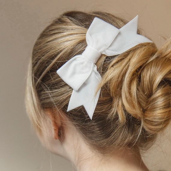 Buy Off White Velvet Ribbon Bow Hair Clip Classic Velvet Hair Bow