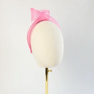 Fuchsia Pink Minimalist Fascinator, Modern and Contemporary Occasion Headwear for Formal Events