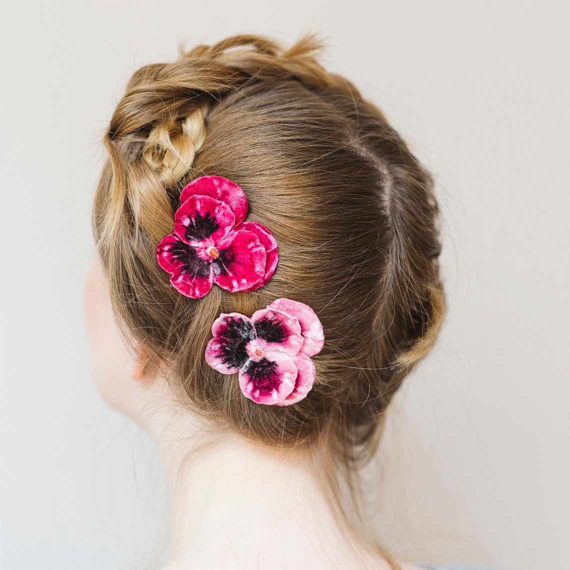 Red Large Pansy Hair Clip Red Pansy Flower Hair Accessory Etsy UK