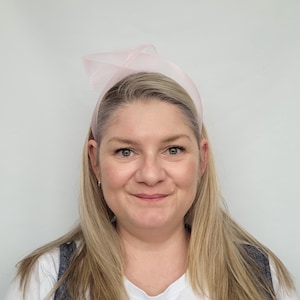 Pale Pink Crinoline Knot Headband, Pastel Pink Fascinator Headband, Pink Statement Headband, Pink Bandeau Headband, Pink Wedding Fascinator