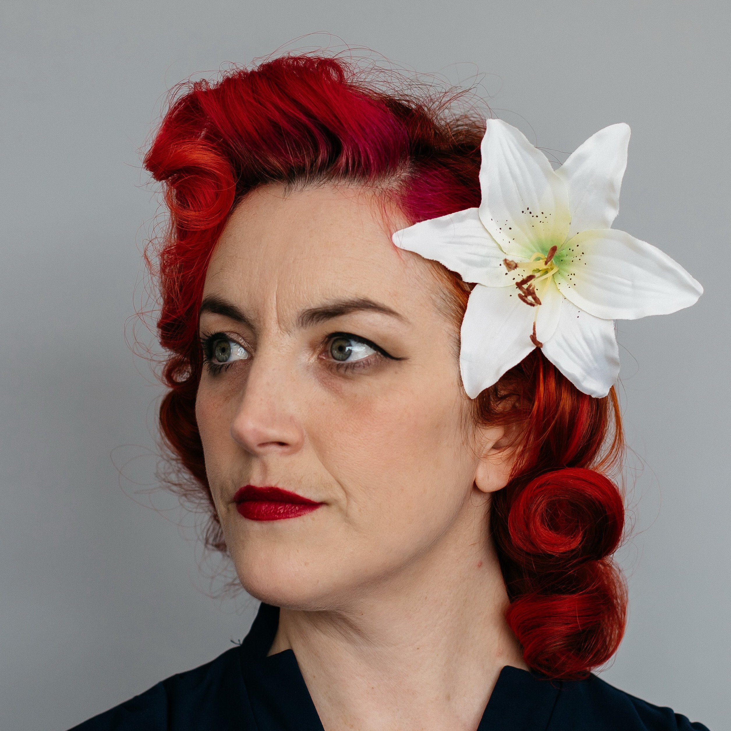 Ivory Lily Flower Hair Clip Ivory Lily Flower Hair Accessory Etsy UK