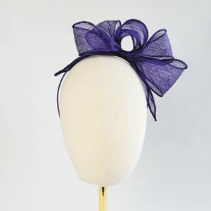 Purple Wedding Fascinator, Mother of the Bride Fascinator, Mother of the Groom Fascinator, Feather Free Fascinator